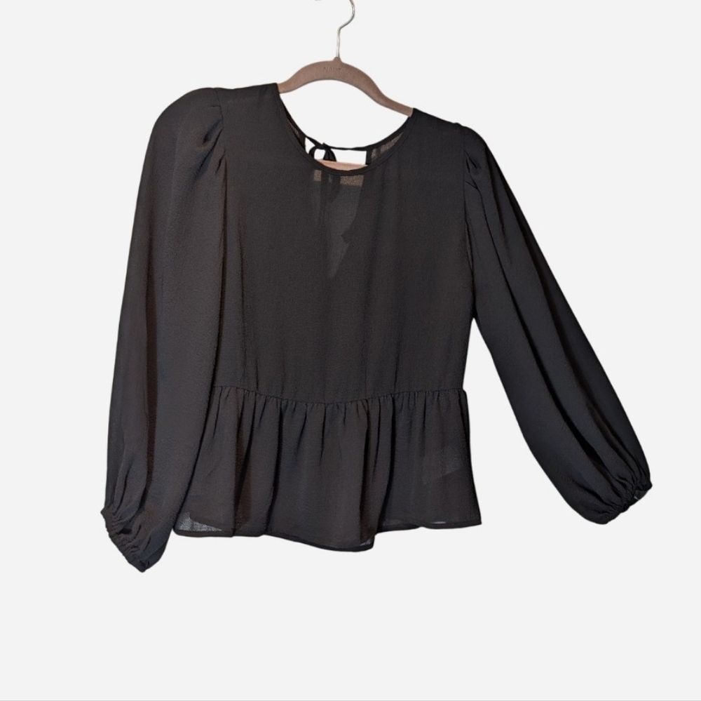 Express Black Peplum Blouse - Picture 12 of 12